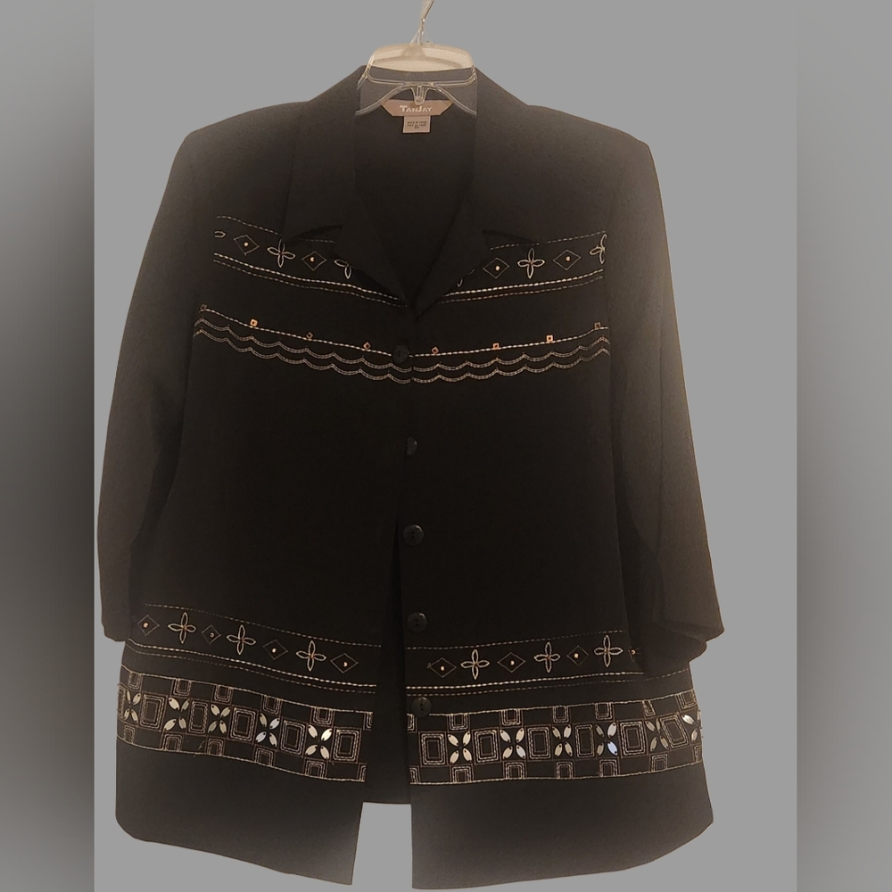 TanJay Black Embellished Blazer